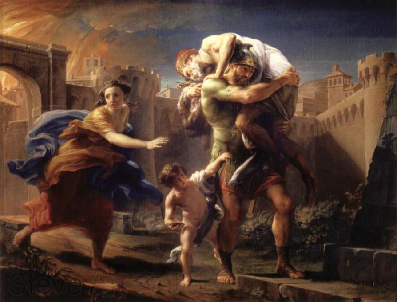 Pompeo Batoni Aeneas Fleeing from Troy France oil painting art